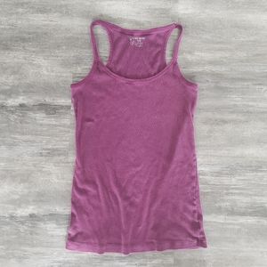 Purple Ribbed NB Racerback Tank